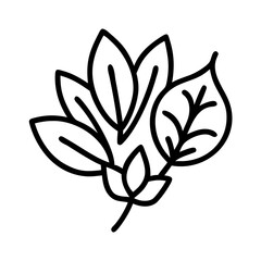 fresh herbs icon, fresh herbs line art - simple line art of fresh herbs, perfect for fresh herbs logos and icons and themed design