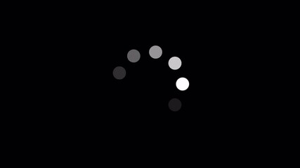 simple rotating dot animated loading motion graphic alpha channel loop video design