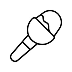 ice cream scoop icon, ice cream scoop line art - simple line art of ice cream scoop, perfect for ice cream scoop logos and icons and themed design