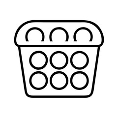 muffin tin icon, muffin tin line art - simple line art of muffin tin, perfect for muffin tin logos and icons and themed design