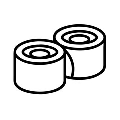 sushi roll icon, sushi roll line art - simple line art of sushi roll, perfect for sushi roll logos and icons and themed design