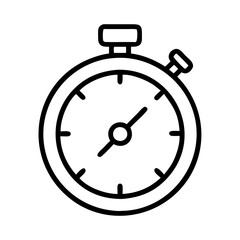 timer or stopwatch icon, timer or stopwatch line art - simple line art of timer or stopwatch, perfect for timer or stopwatch logos and icons and themed design