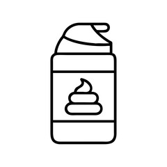 whipped cream can icon, whipped cream can line art - simple line art of whipped cream can, perfect for whipped cream can logos and icons and themed design