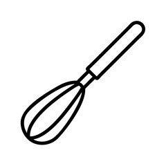 whisk icon, whisk line art - simple line art of whisk, perfect for whisk logos and icons and themed design