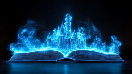 Obraz premium A fantastic shining palace straight out of an open fairy tale book