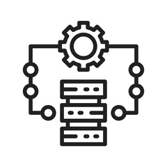 Database Optimization icon vector image. Suitable for mobile apps, web apps and print media.