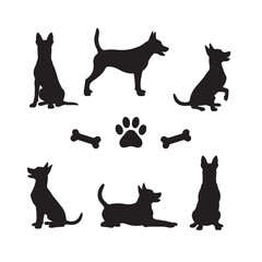 Dog Silhouette Bundle: Stunning Collection of Canine Art Designs