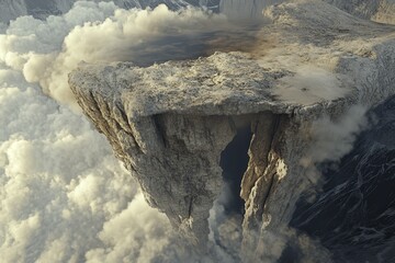 Majestic Mountain Range with Dramatic Clouds