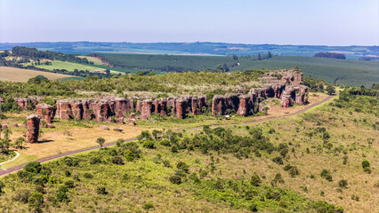 Parque Estadual de Vila Velha, Ponta Grossa, Paraná! uma vista aérea dos Arenitos.