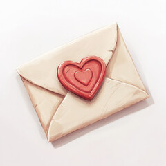 love letter with heart seal, perfect for romantic occasions