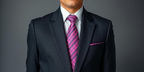 A professional young adult in a formal attire providing a blank canvas for adding text or designs, stock photo, business, space for text