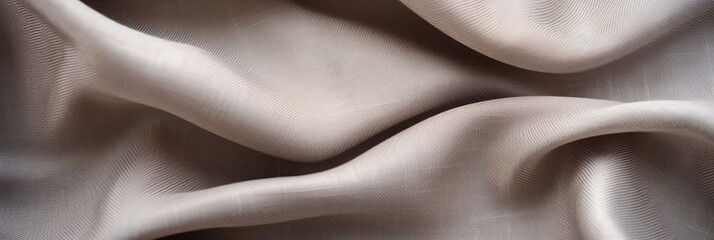 Soft undulating silk fabric draped elegantly in gentle curves and folds. Generative AI
