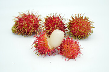 rambutan on a white background