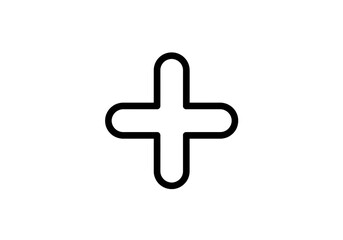 Obraz premium Plus Sign Icon on White Background