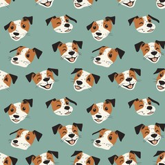 Naklejka premium dog graphic seamless pattern 
