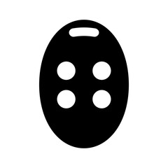 
Illustration showing a black mini remote control icon on a white background