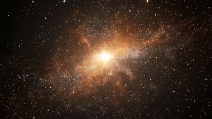 Obraz premium Cosmic Burst: A vibrant nebula shines brightly.