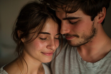 Obraz premium Generative AI Image of Cozy Couple in Love Spending Quality Time Together at Home
