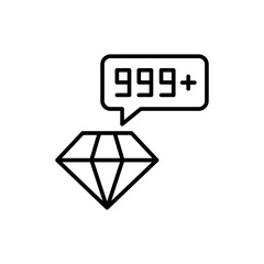 Game cheat outline icons, minimalist vector illustration ,simple transparent graphic element .Isolated on white background