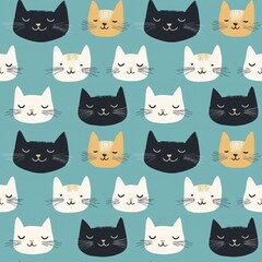 cat graphic seamless pattern