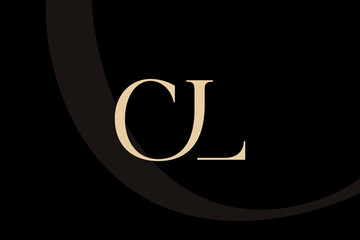 CL or LC letter logo icon design. Classic style luxury initials monogram.