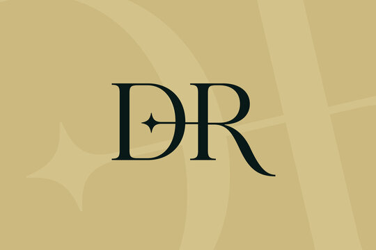 DR or RD letter logo icon design. Classic style luxury initials monogram.