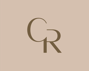 CR letter logo icon design. Classic style luxury initials monogram.
