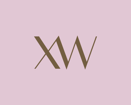 XW letter logo icon design. Classic style luxury initials monogram.