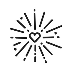 Fireworks icon vector image. Suitable for mobile apps, web apps and print media.