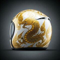 Golden Dragon Thai Helmet