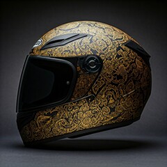 Golden Thai Motif Helmet
