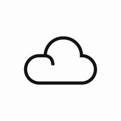 cloud storage data icon vector sign