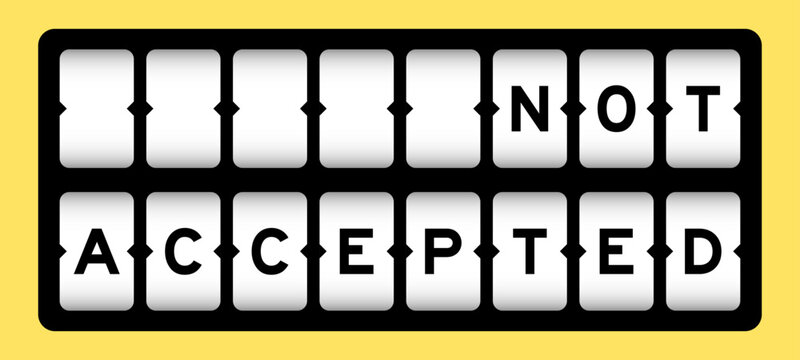 Black color in word not accepted on slot banner with yellow color background