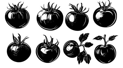 Collection of Roasted tomatoes continuous icon pattern, Roasted tomatoes vectorized artwork