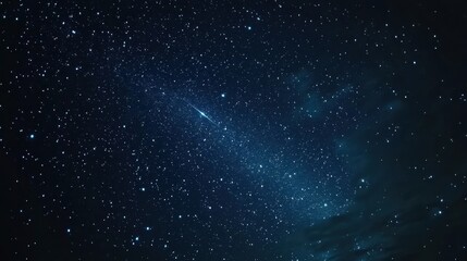 Night sky with shooting star