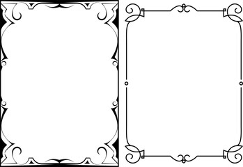 vector frames black on a white background