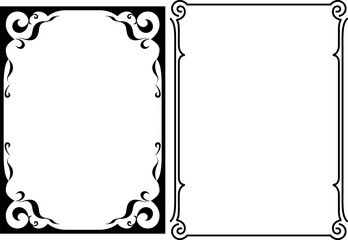 vector frames black on a white background