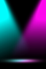 Neon spotlight background pink cyan