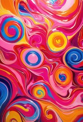 Fototapeta premium vibrant candy swirl design featuring dynamic colors reflective surface bright playful composition, rainbow, lgbtq, lgbt, pride, colorful, love, equality