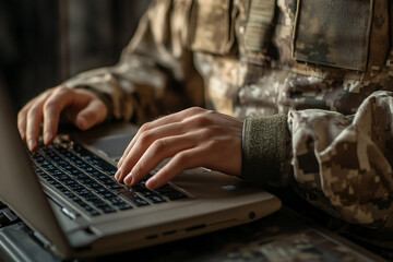 Skilled veteran male in army, AI Generative