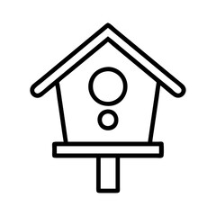 birdhouse icon, birdhouse line art - simple line art of birdhouse, perfect for birdhouse logos and icons and themed design