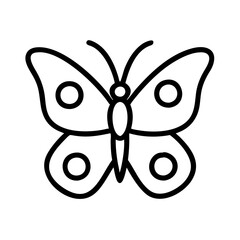 butterfly icon, butterfly line art - simple line art of butterfly, perfect for butterfly logos and icons and themed design