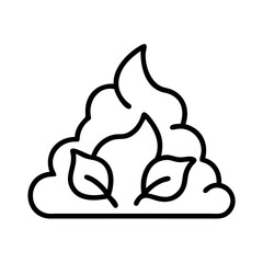 compost heap icon, compost heap line art - simple line art of compost heap, perfect for compost heap logos and icons and themed design