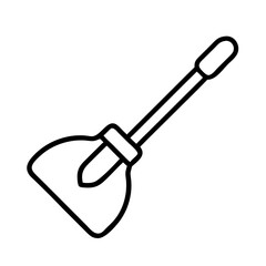 compost turning tool icon, compost turning tool line art - simple line art of compost turning tool, perfect for compost turning tool logos and icons and themed design