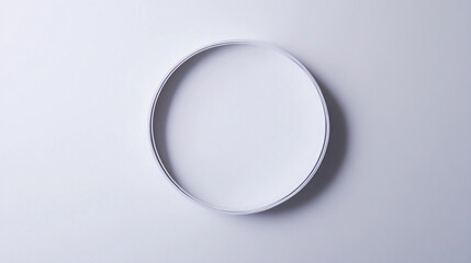 Minimalist circle painting art studio visual artwork clean background front view simple form