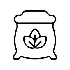 mulch bag icon, mulch bag line art - simple line art of mulch bag, perfect for mulch bag logos and icons and themed design