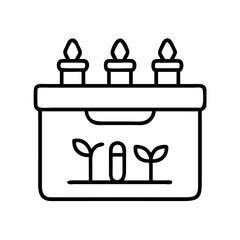 soil testing kit icon, soil testing kit line art - simple line art of soil testing kit, perfect for soil testing kit logos and icons and themed design