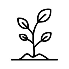 tree sapling icon, tree sapling line art - simple line art of tree sapling, perfect for tree sapling logos and icons and themed design
