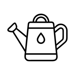 watering can icon, watering can line art - simple line art of watering can, perfect for watering can logos and icons and themed design