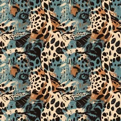 leopard skin illustration seamless pattern © srenhouse